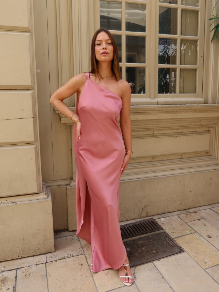 Robe longue rose clair pour femme - French retailers | Nîmes & Avignon