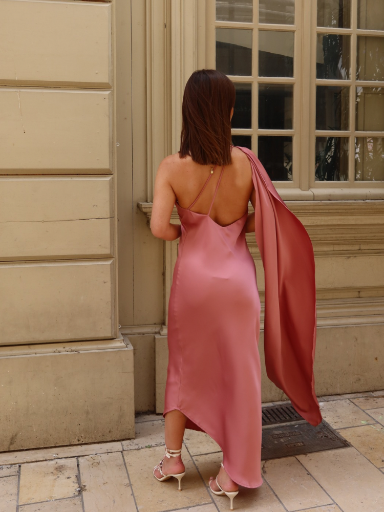 Robe longue rose clair pour femme - French retailers | Nîmes & Avignon