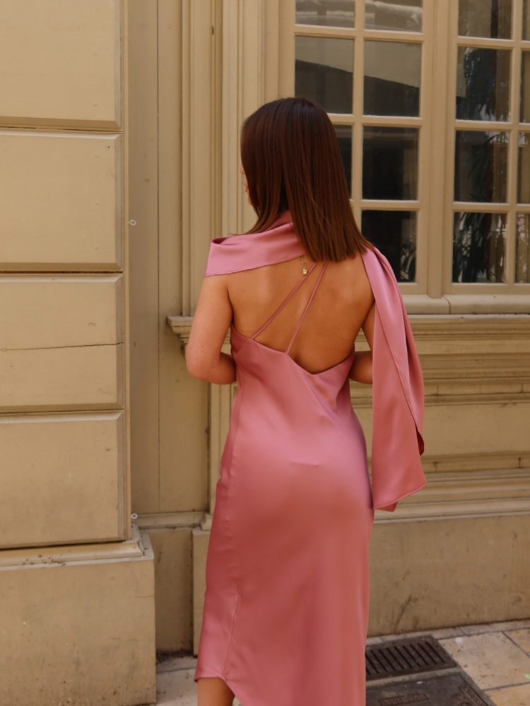 Robe longue rose clair pour femme - French retailers | Nîmes & Avignon