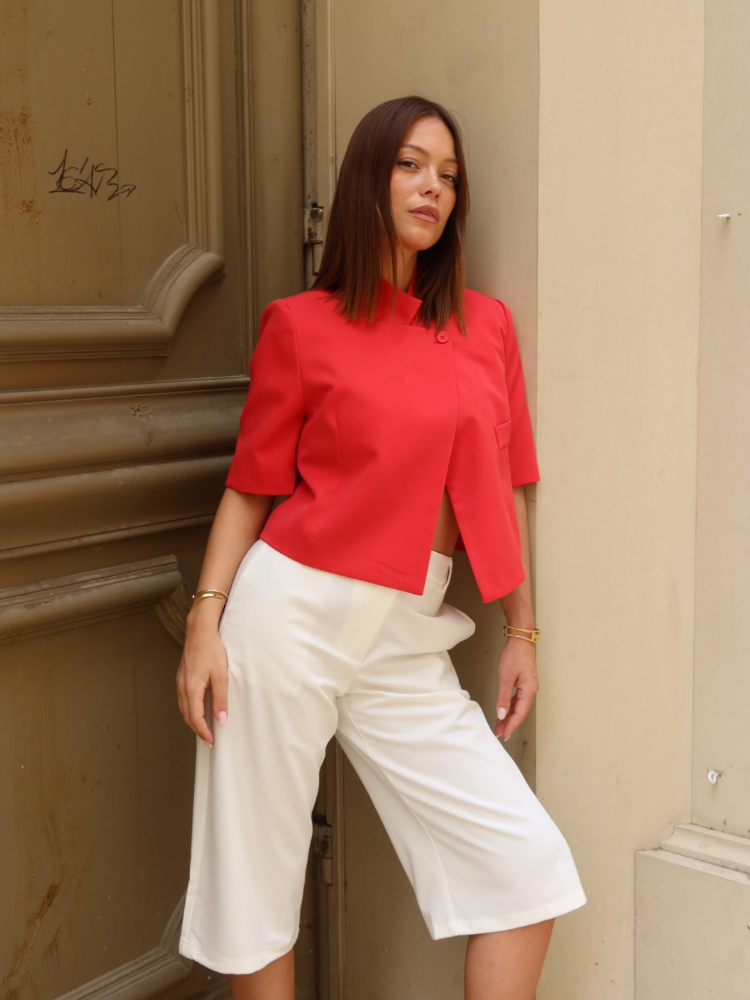 Blazer crop rouge - Sunny
