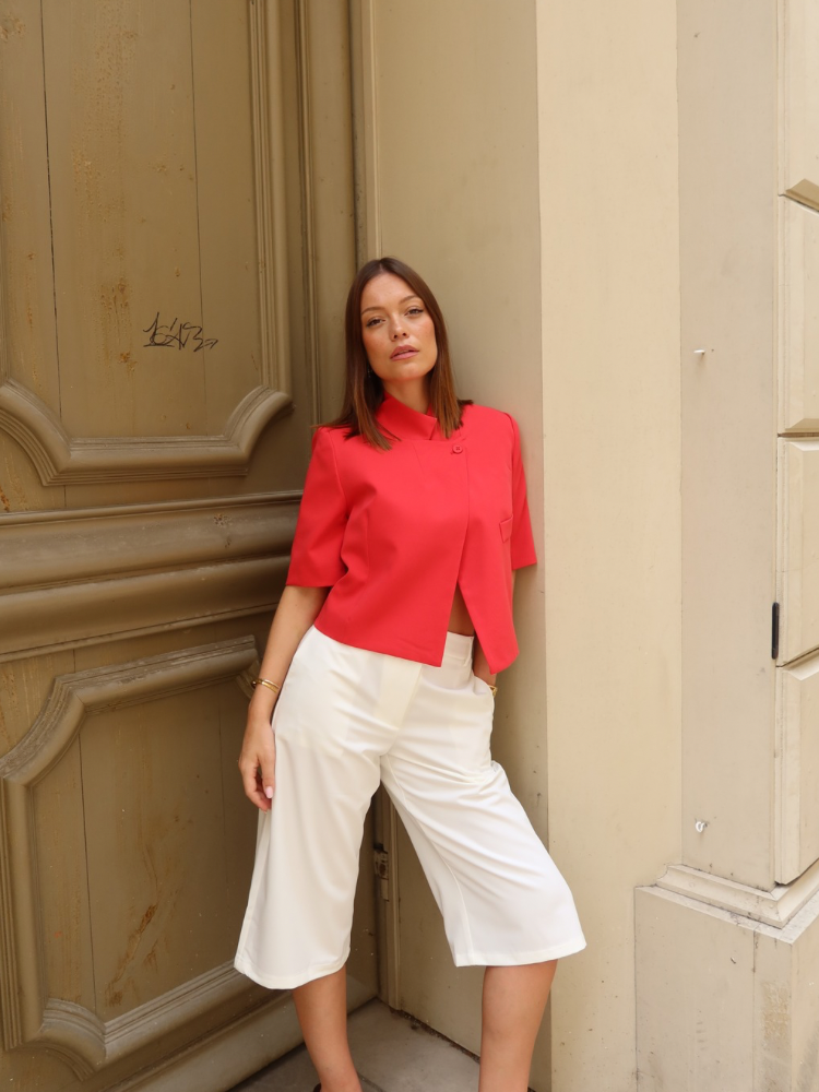 Blazer crop rouge - Sunny