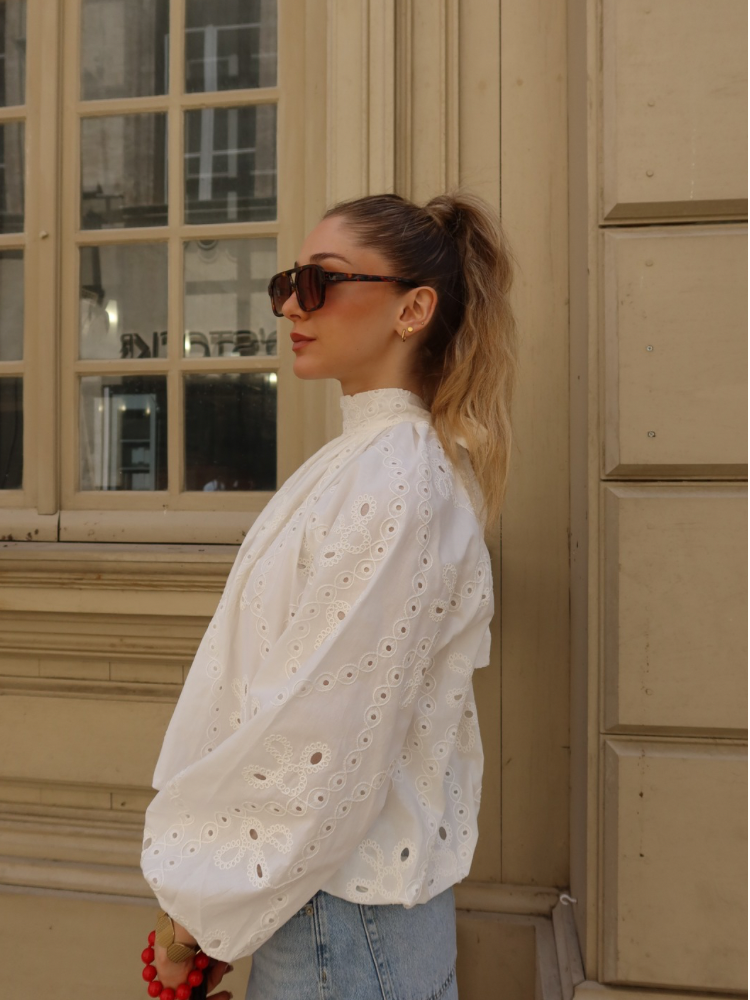 Blouse dos nu brodée - Summer Dream