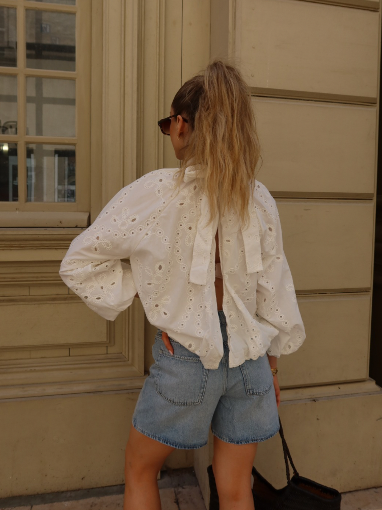 Blouse dos nu brodée - Summer Dream