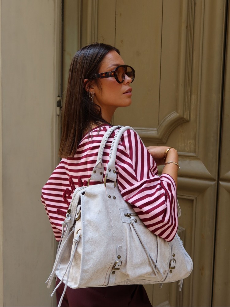 Sac en cuir blanc - Sunset collection