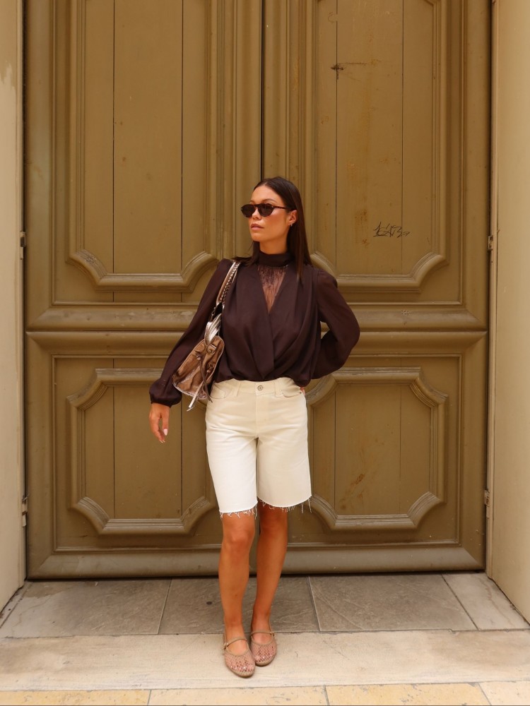 Bermuda en jean blanc - Sunset collection