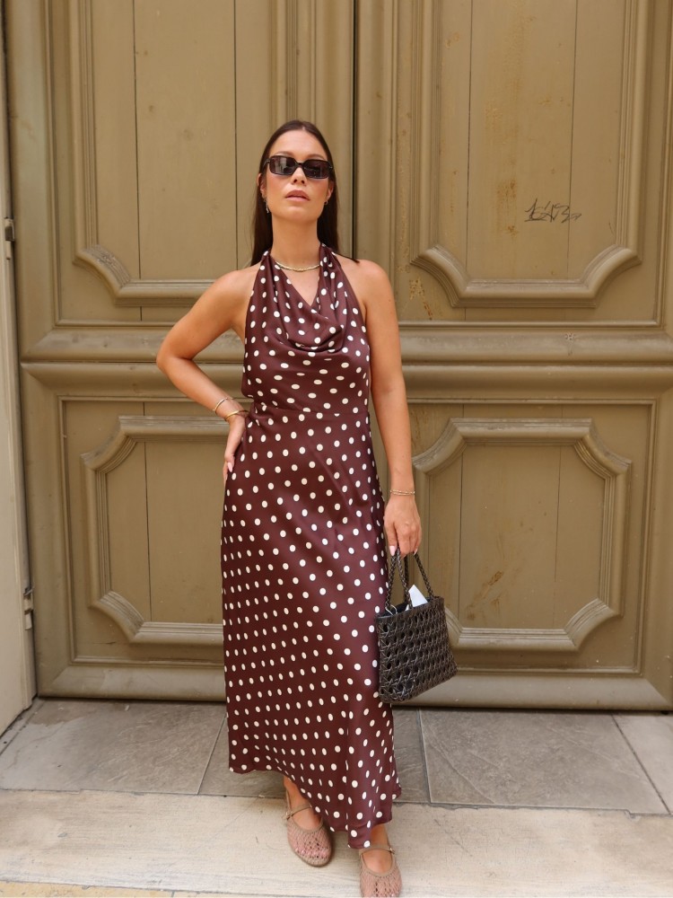 Robe longue à pois Celia - Sunset collection