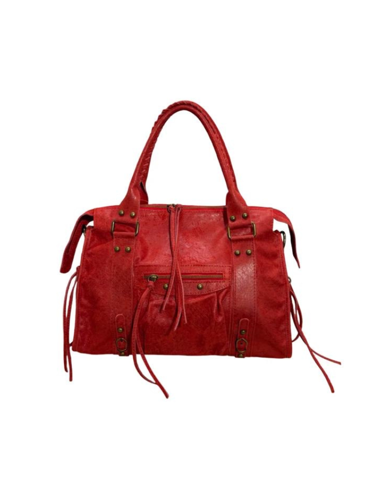 Sac en cuir rouge - Sunset collection