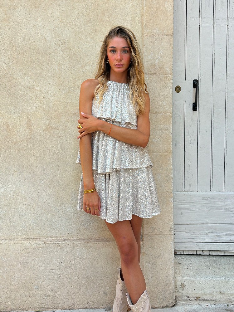 Robe à volants pailletée | French Retailers
