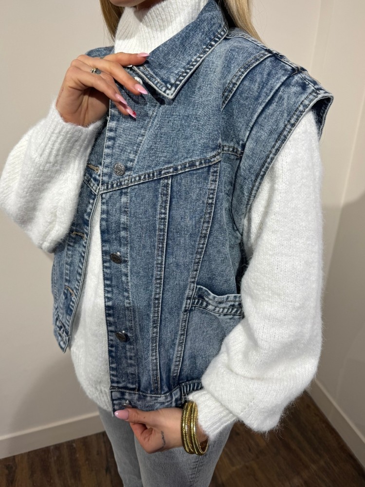 Veste sans manches en jean - French Retailers