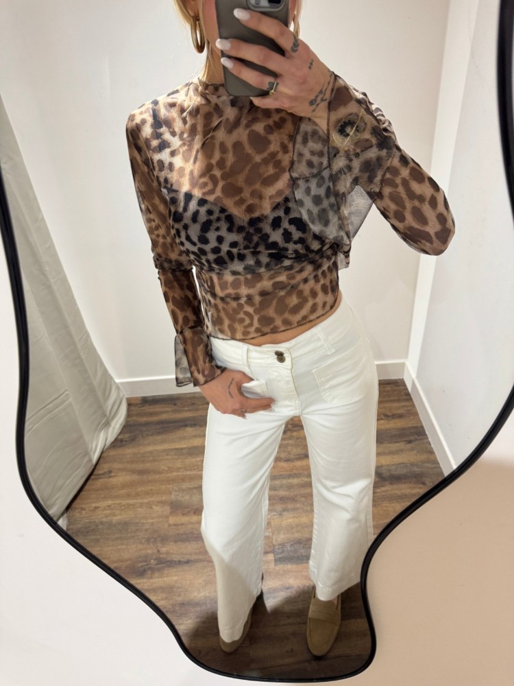 Pantalon flare blanc - French Retailers
