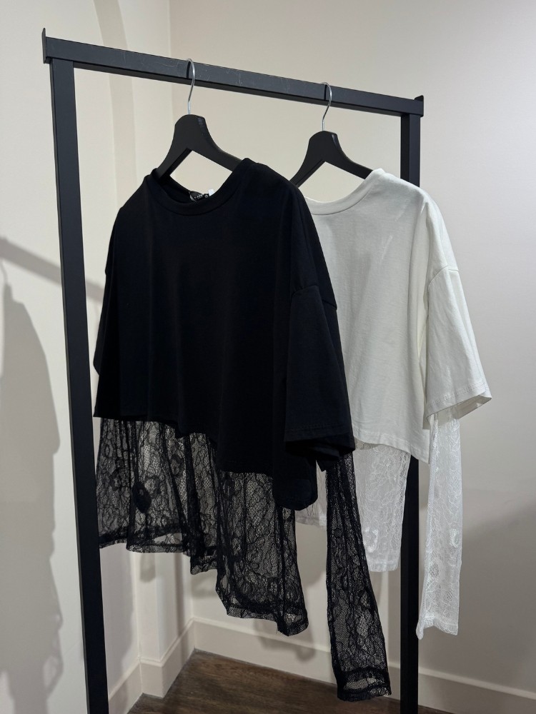 Tee-shirt croc top dentelle - French Retailers