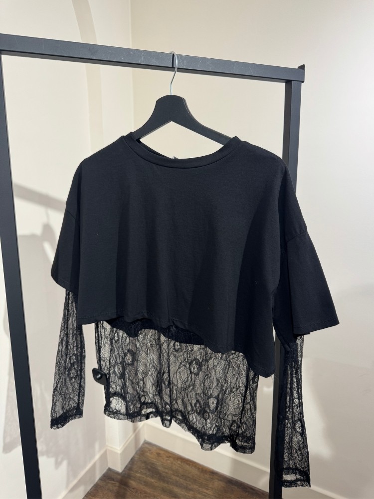 Tee-shirt croc top dentelle - French Retailers