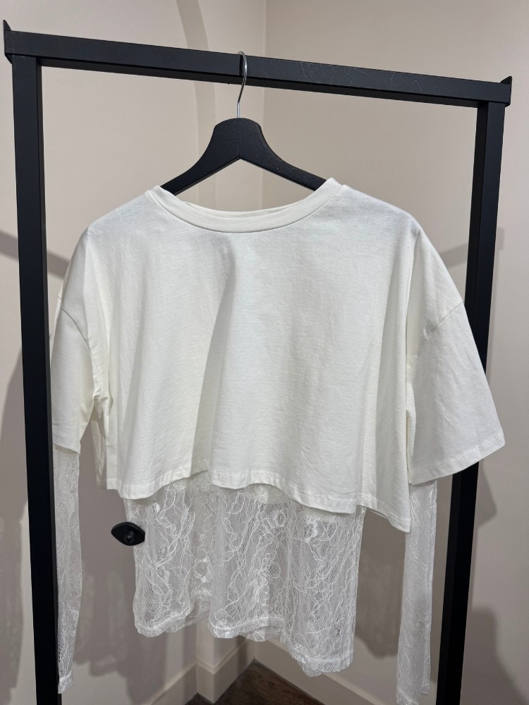 Tee-shirt croc top dentelle - French Retailers