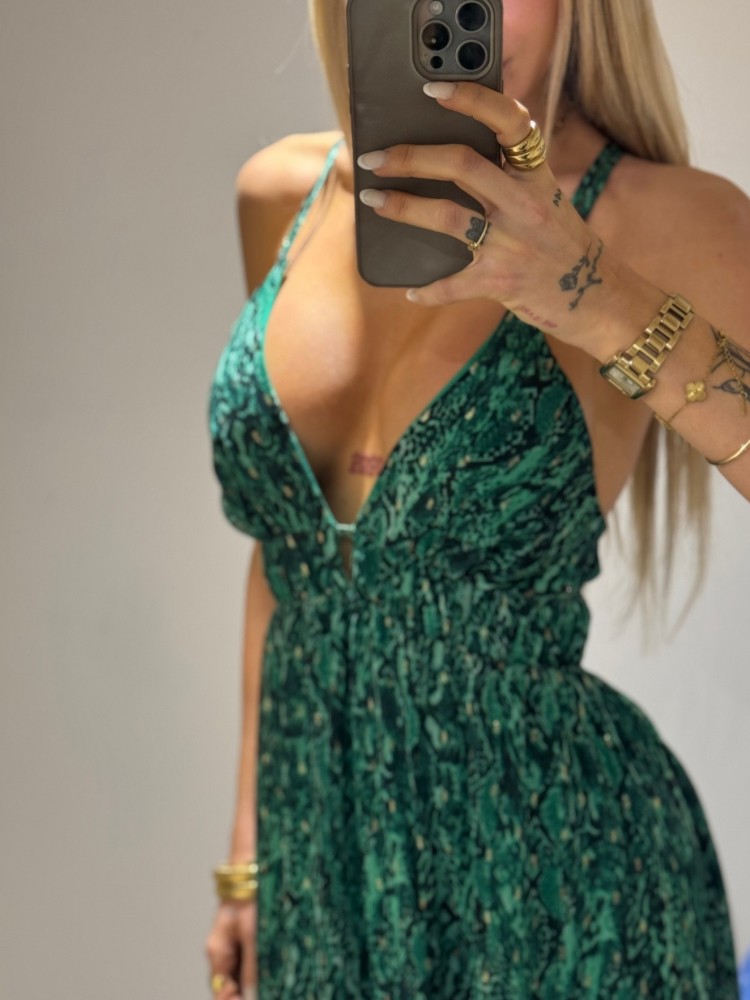 Robe à motifs dos nu - French Retailers