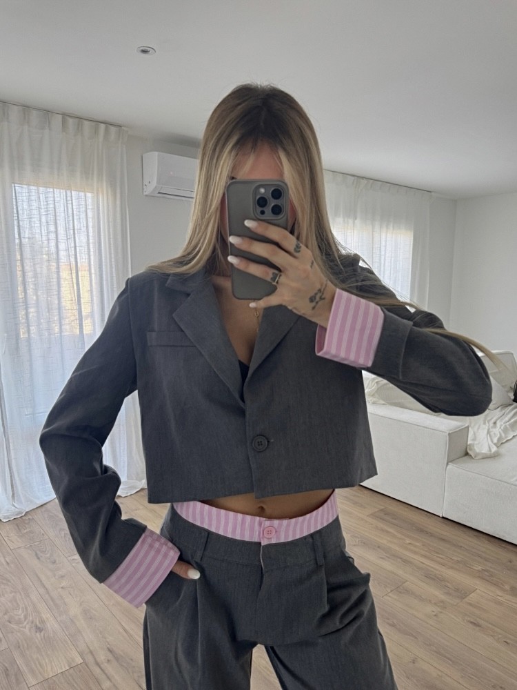 Veste de blazer court avec chemise - French Retailers
