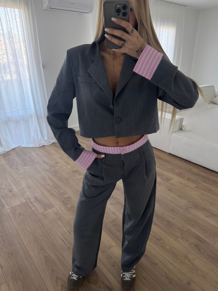 Veste de blazer court avec chemise - French Retailers