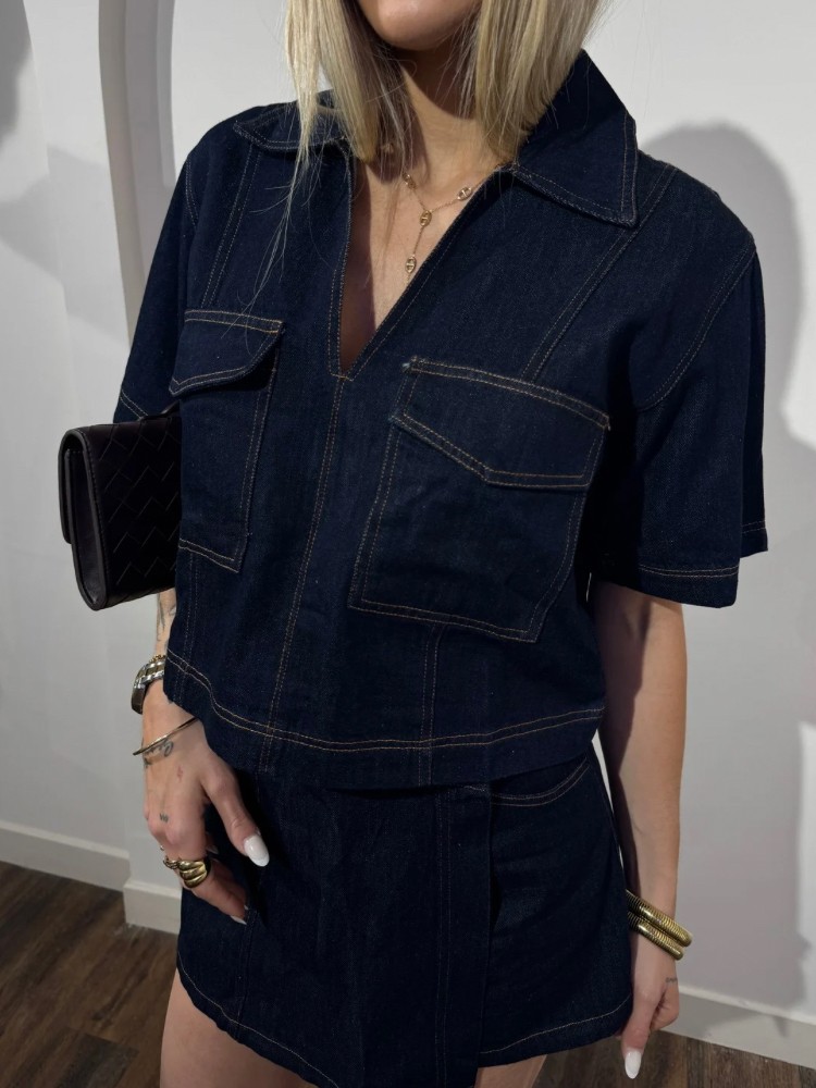Haut en jean avec poches - French Retailers