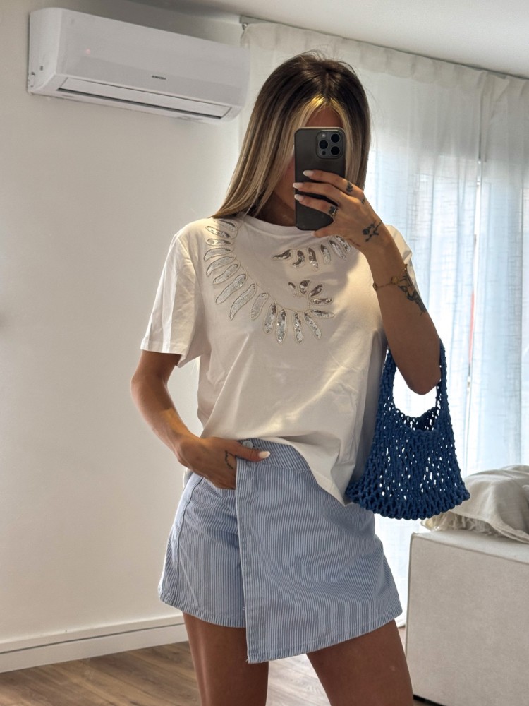Tee shirt avec détails argenté - French Retailers