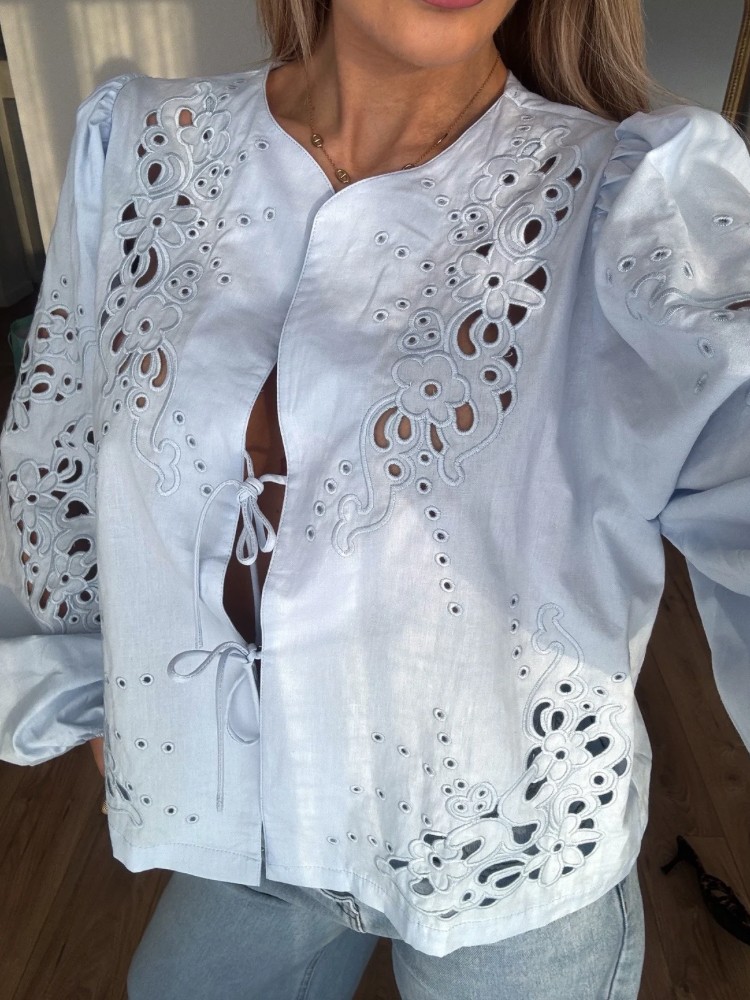Blouse avec broderie anglaise - French Retailers