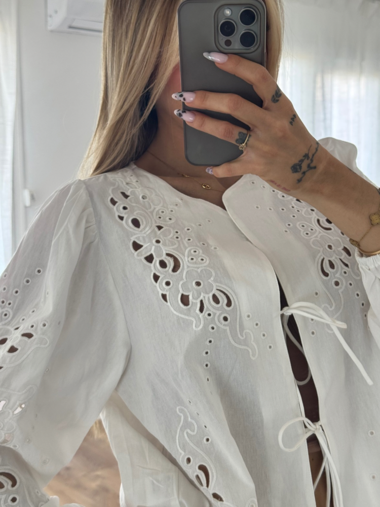 Blouse avec broderie anglaise - French Retailers