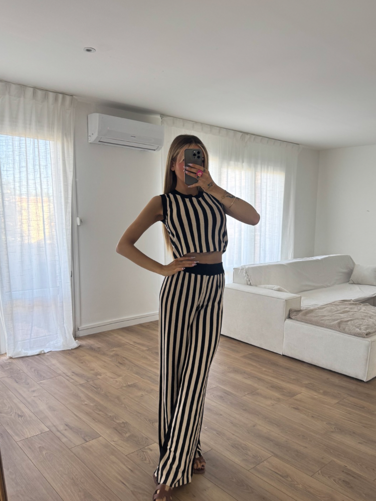 Pantalon à rayures pour femme - French Retailers