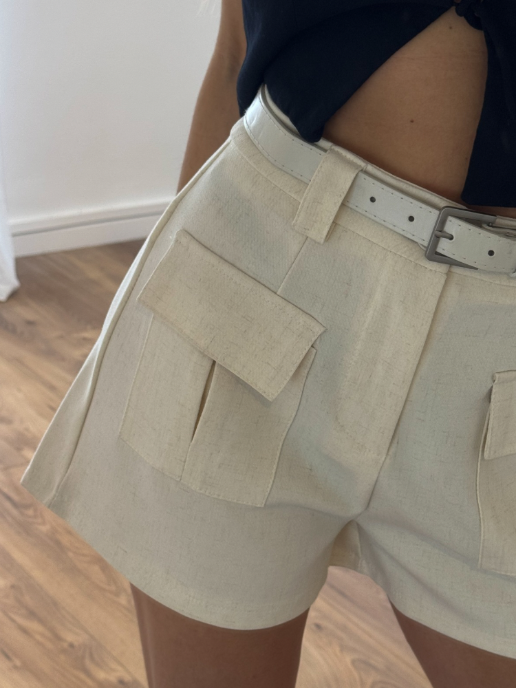 Short en lin beige - French retailers