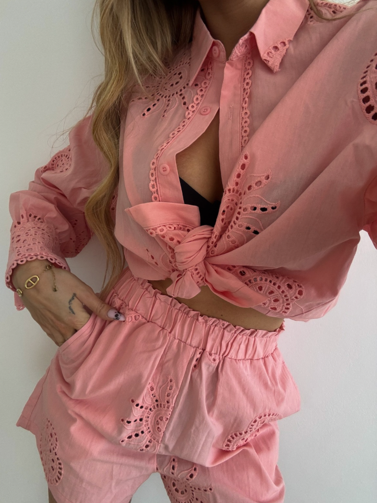Chemise broderie orange - French Retailers