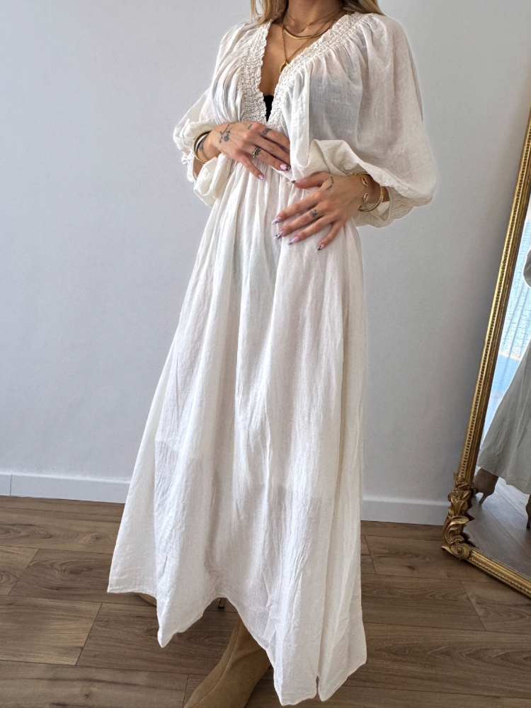 Robe longue décolleté V - French Retailers