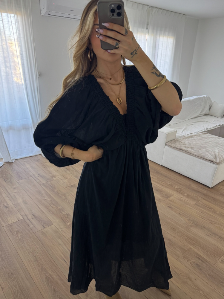 Robe longue décolleté V - French Retailers