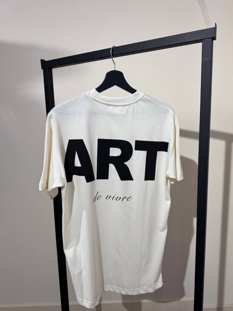 Tee shirt mixte avec écriture « art de vivre » - French retailers