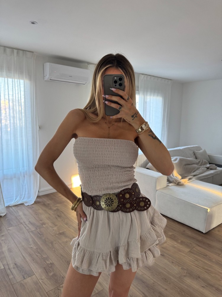 Combishort bustier en gaze de coton - French retailers