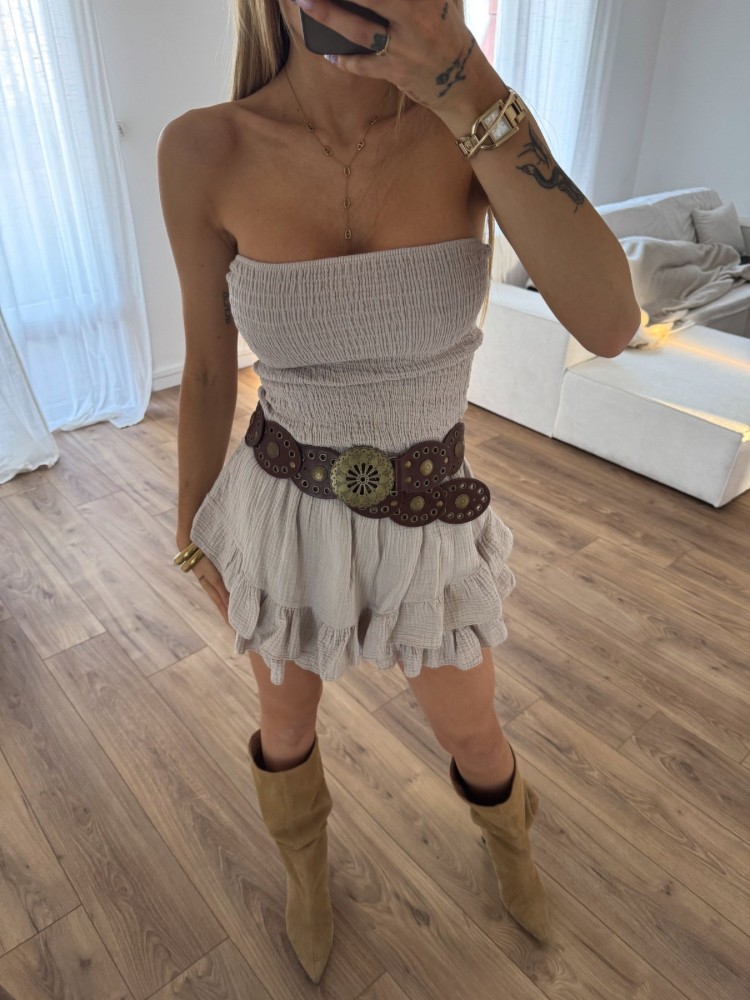 Combishort bustier en gaze de coton - French retailers