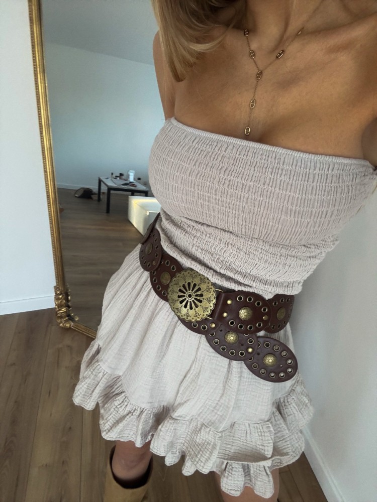 Combishort bustier en gaze de coton - French retailers