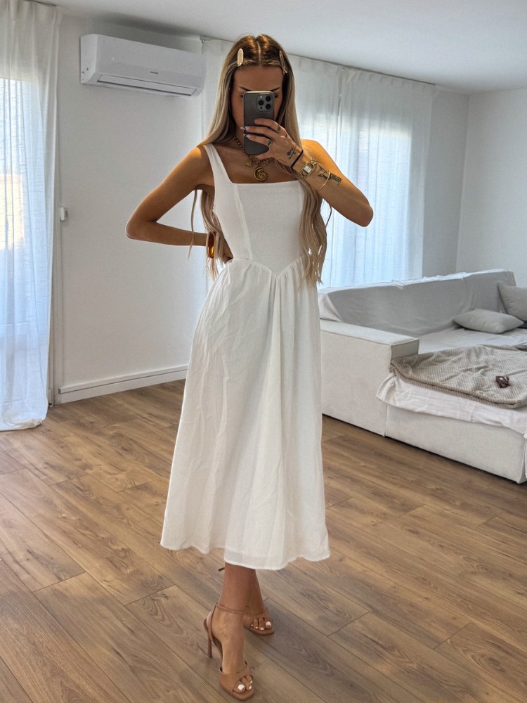 Robe longue décolleté carré - French retailers