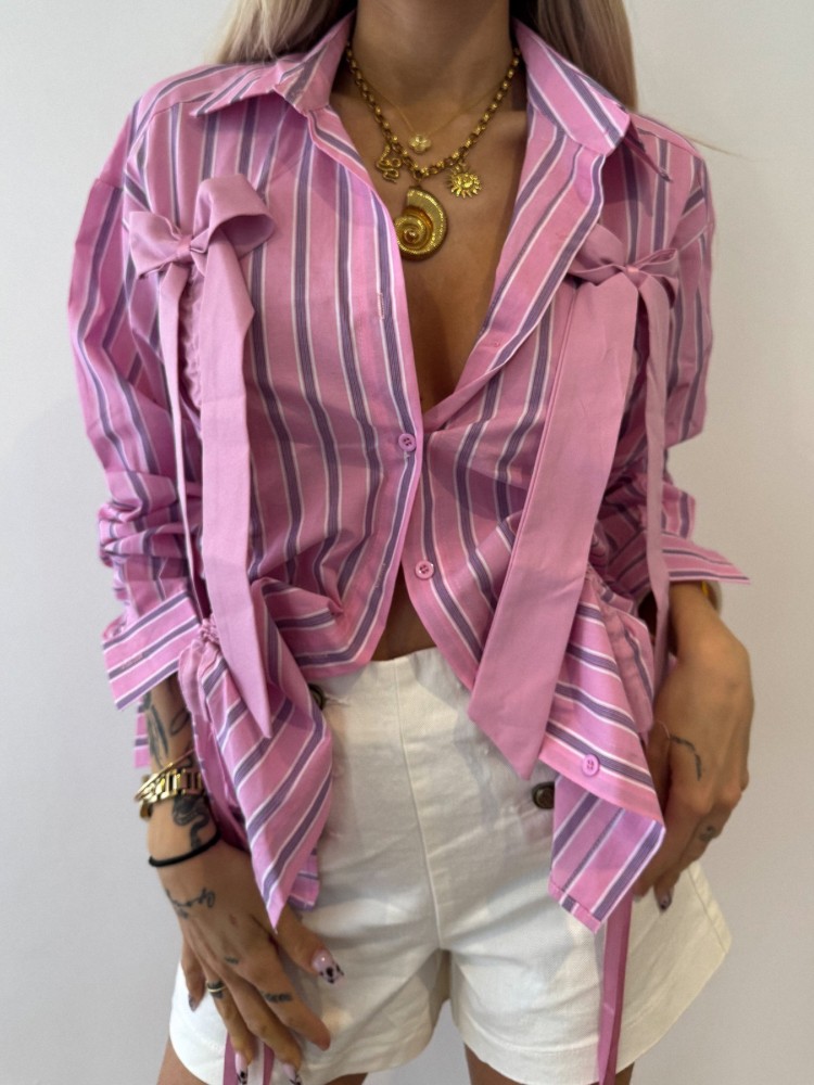 Chemise à noeuds rose - French retailers