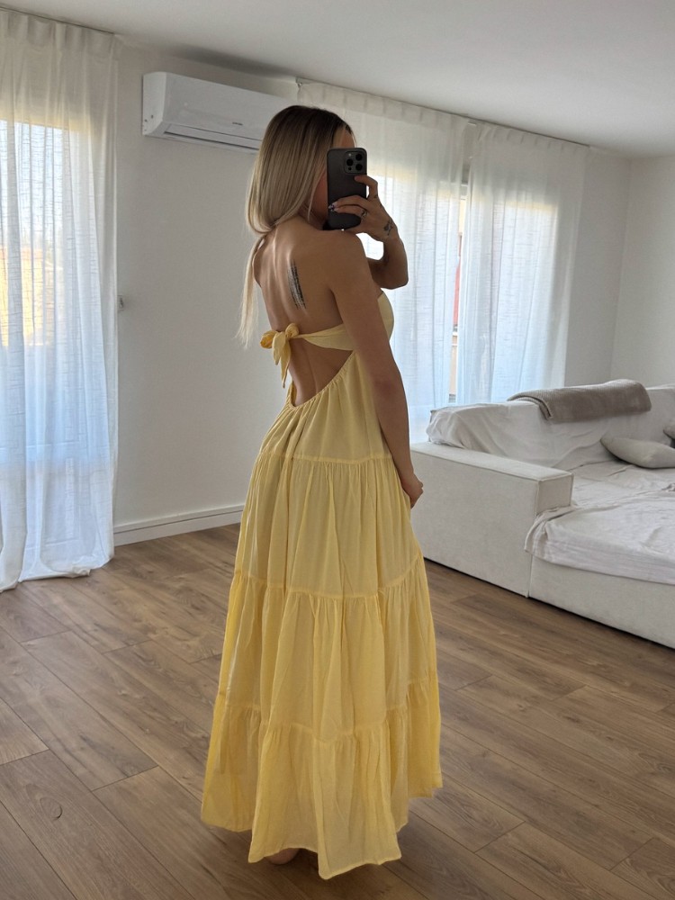 Robe bustier jaune - French retailers