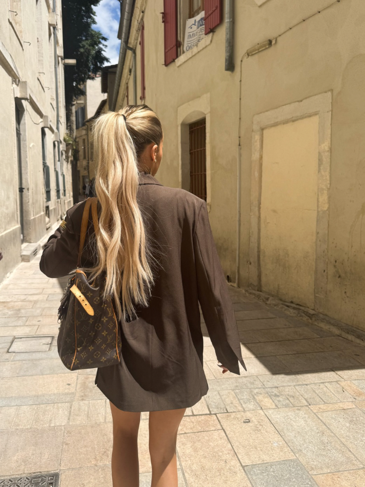 Blazer Oversize Femme Marron – Veste Tailleur Chic et Décontractée | French Retailers