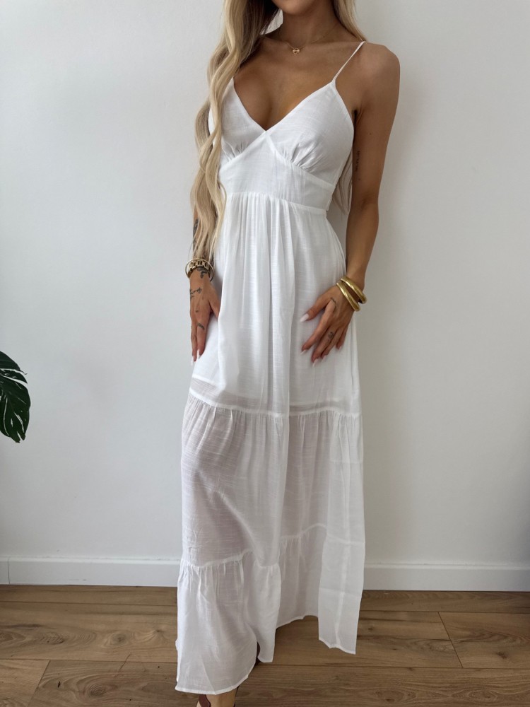 Robe longue blanche femme – Disponible chez French Retailers Nîmes & Avignon