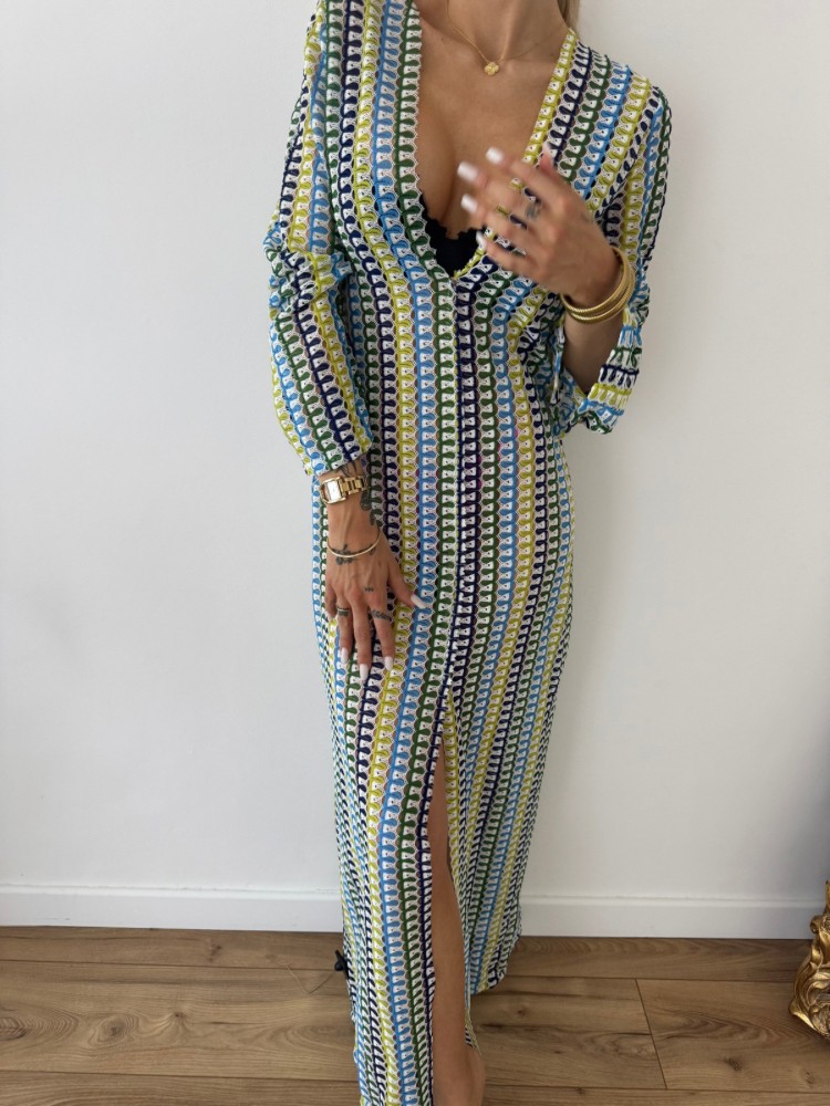 Robe Longue Bohème Chic à Motifs Multicolores – French Retailers