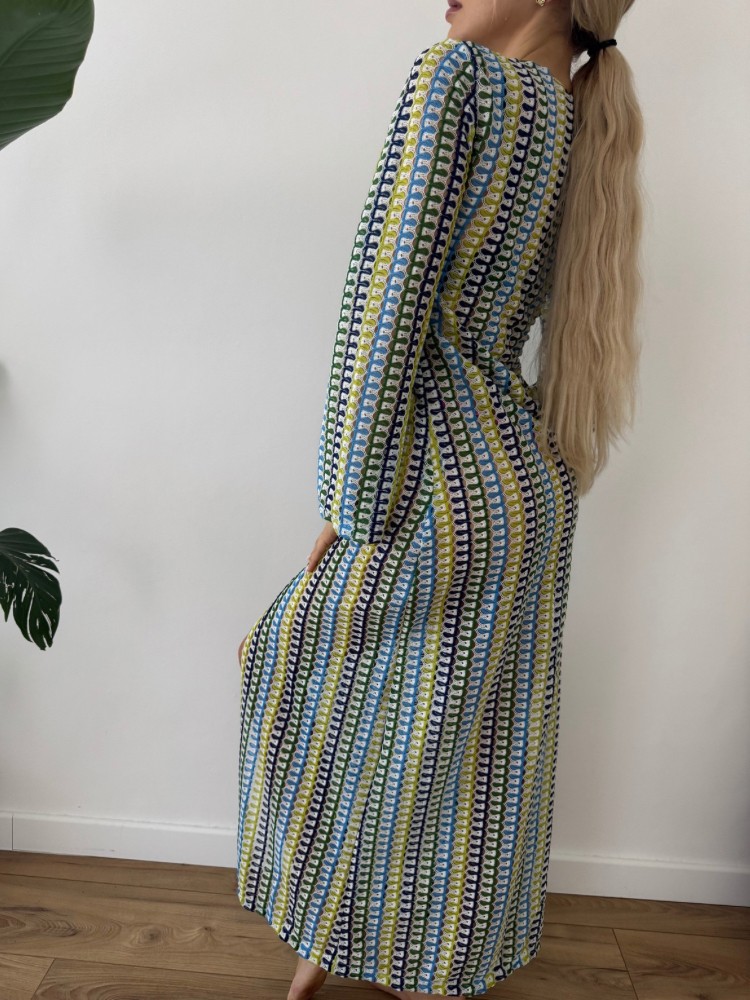 Robe Longue Bohème Chic à Motifs Multicolores – French Retailers