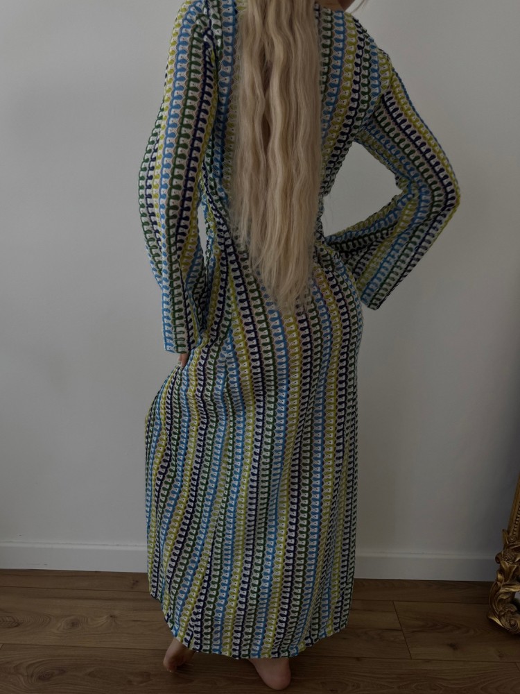 Robe Longue Bohème Chic à Motifs Multicolores – French Retailers