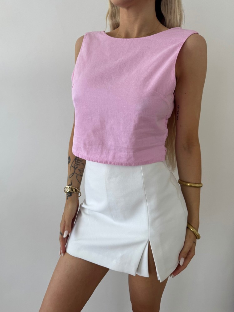 Top sans manches dos ouvert à nœuds – French retailers