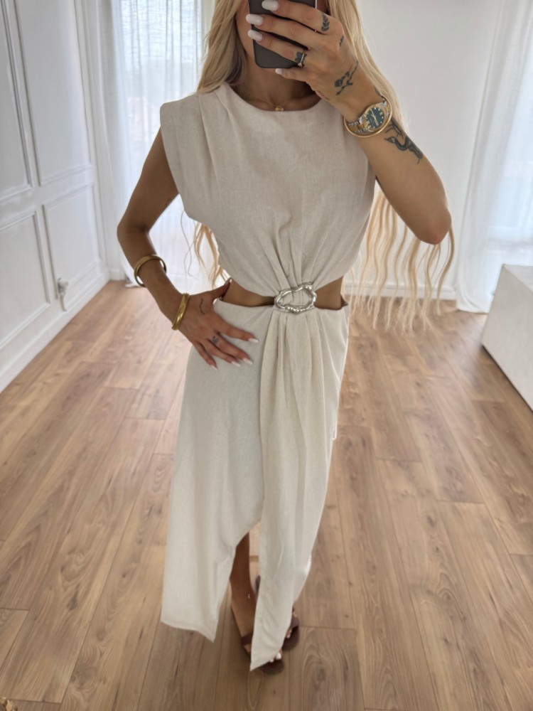 Robe longue à détails argenté - French Retailers