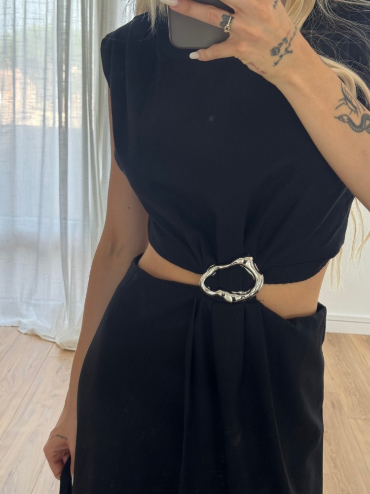 Robe longue à détails argenté - French Retailers