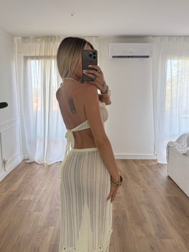 Ensemble crochet jupe longue & top – Look plage bohème | French Retailers