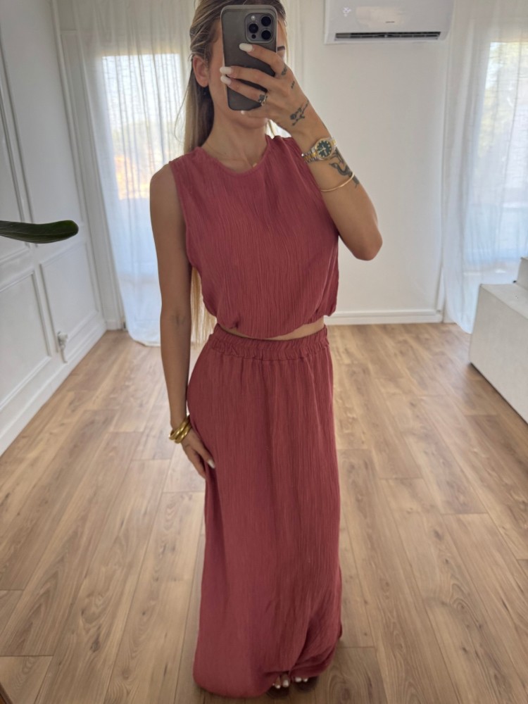 Ensemble jaune top et jupe longue - French Retailers