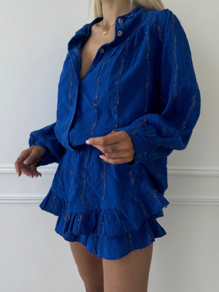 Ensemble chemise et short en gaze de coton - French Retailers