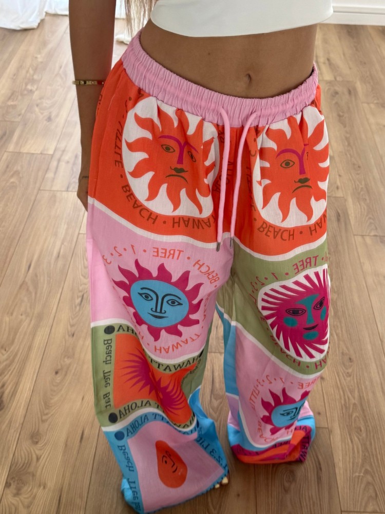 Pantalon multicolore à motifs - French retailers
