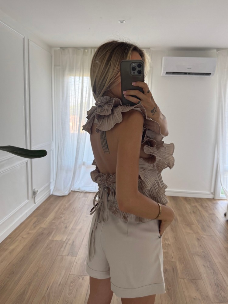 Top dos nu à volants - French retailers