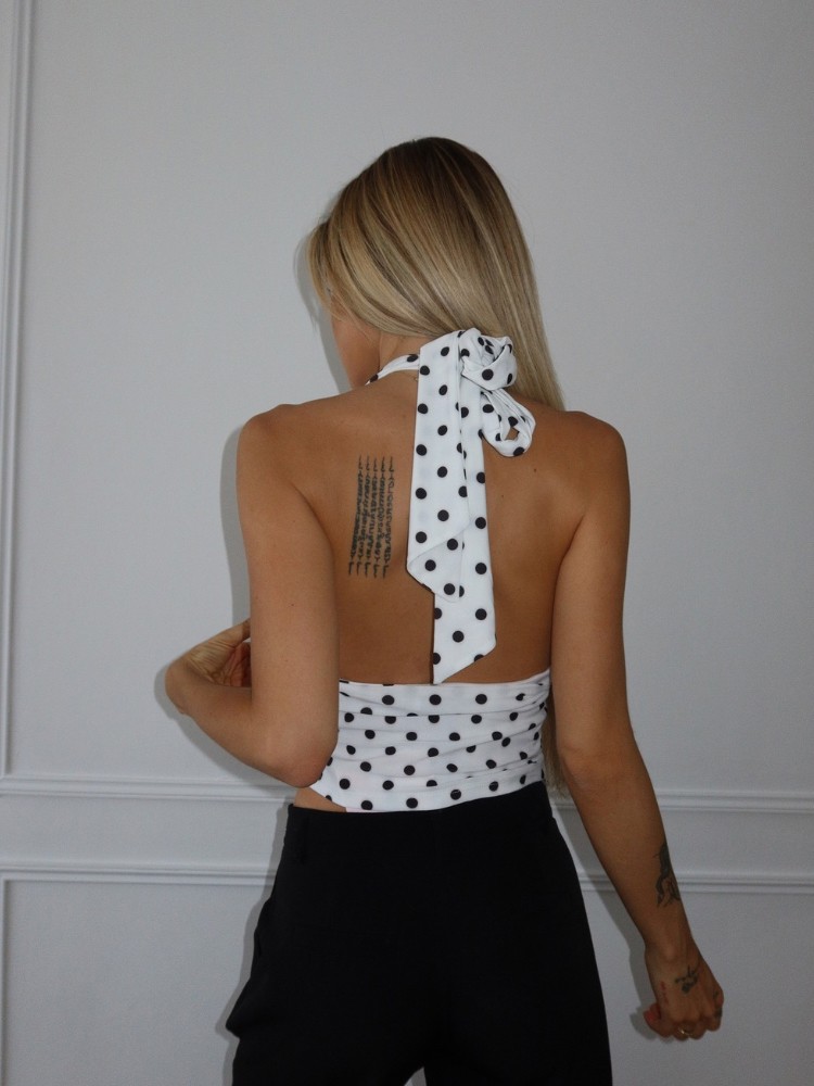 Top à pois avec dos nu - French Retailers